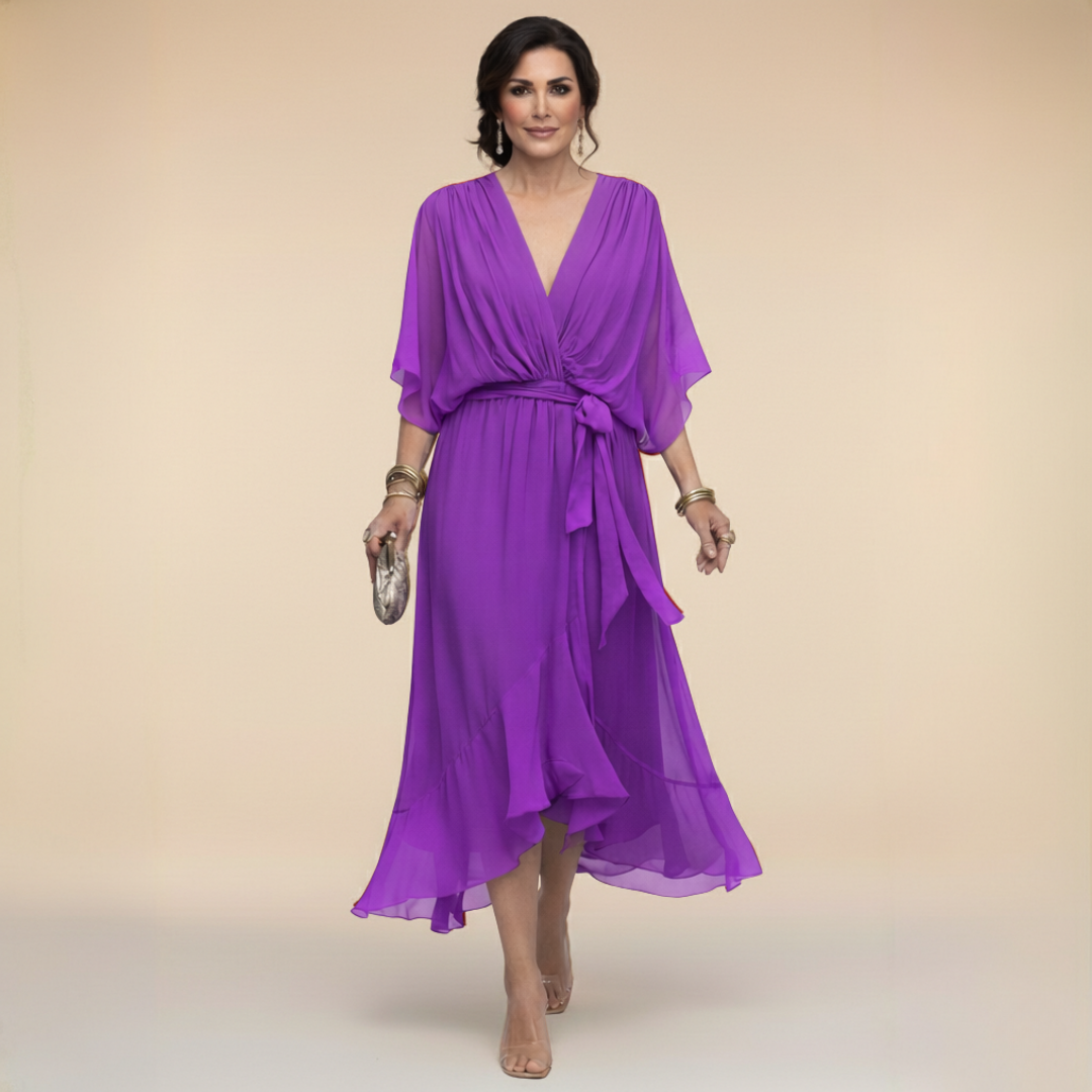 Selamora | Vestido de Gasa con escote en V