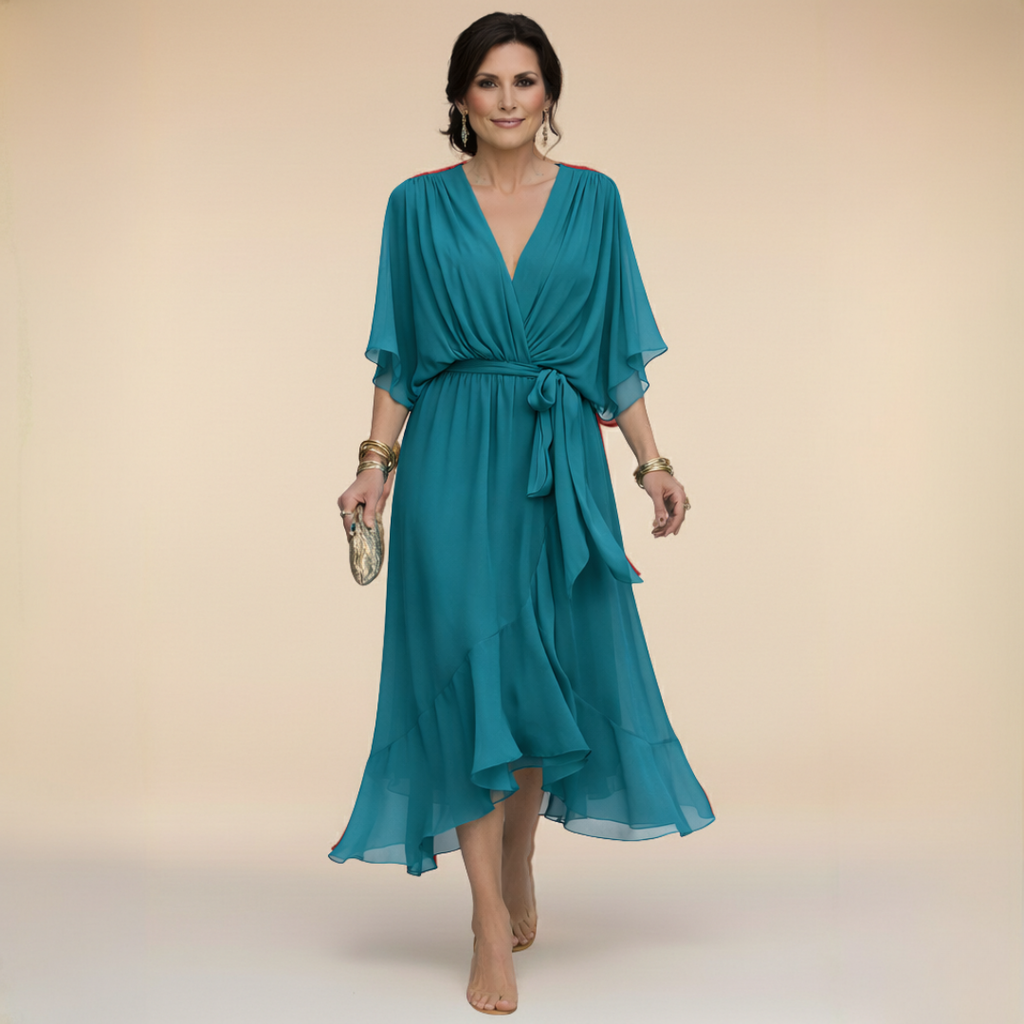 Selamora | Vestido de Gasa con escote en V