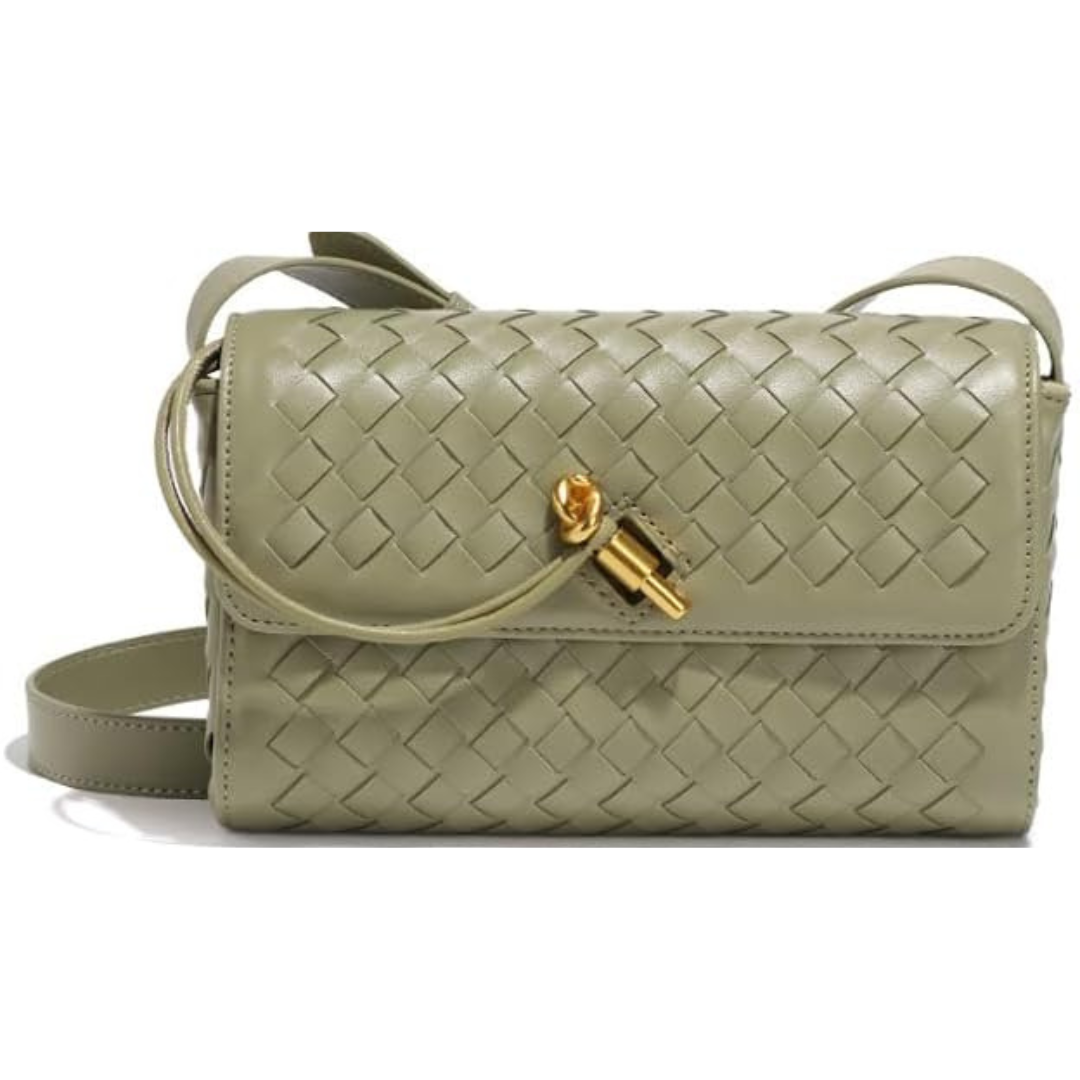 Nora | Bolso bandolera de piel trenzado Elegante