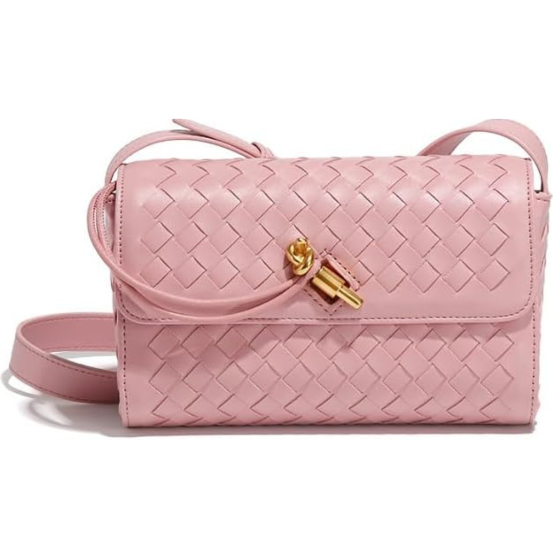 Nora | Bolso bandolera de piel trenzado Elegante