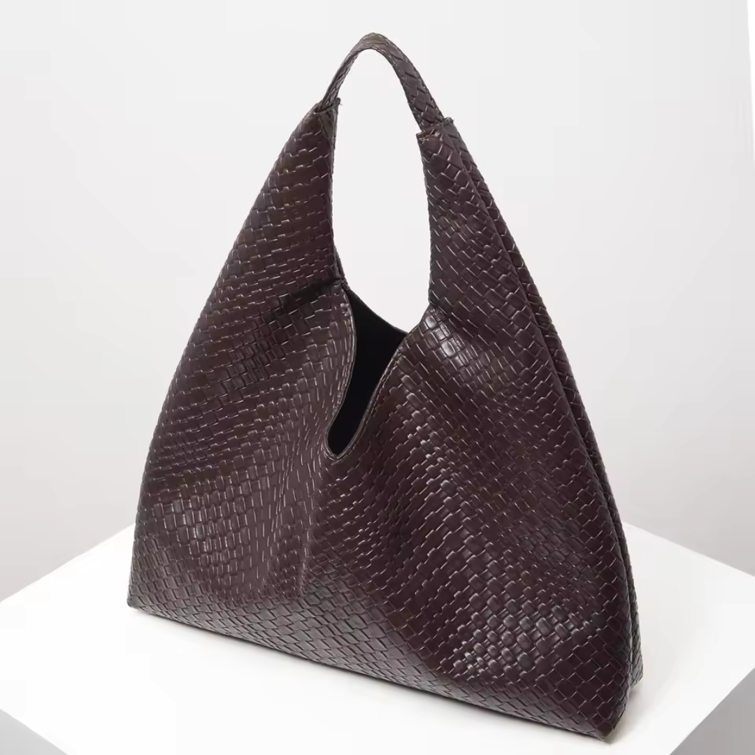 Bolso de mano trenzado vintage para mujer
