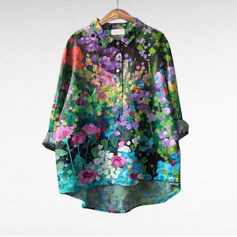 Silamora® | Classic Blouse with Floral Print