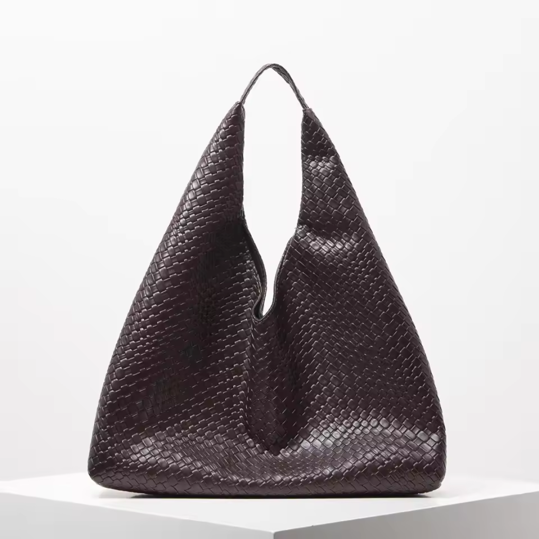 Bolso de mano trenzado vintage para mujer