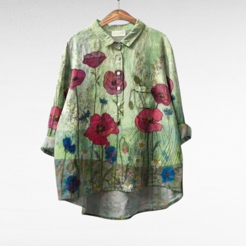 Silamora® | Classic Blouse with Floral Print