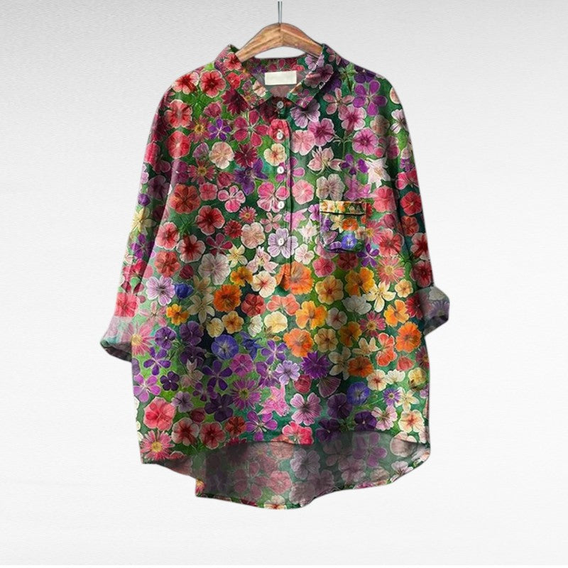 Silamora® | Classic Blouse with Floral Print
