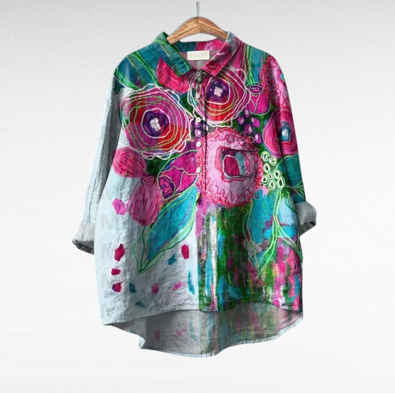 Silamora® | Classic Blouse with Floral Print