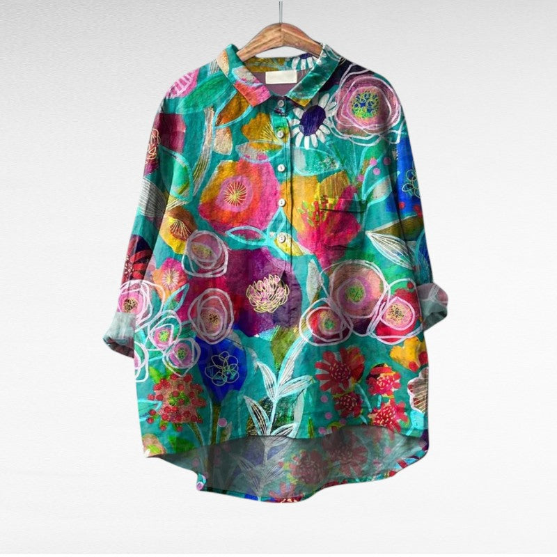 Silamora® | Classic Blouse with Floral Print
