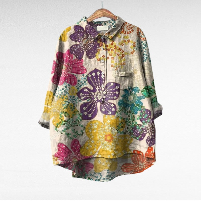 Silamora® | Classic Blouse with Floral Print