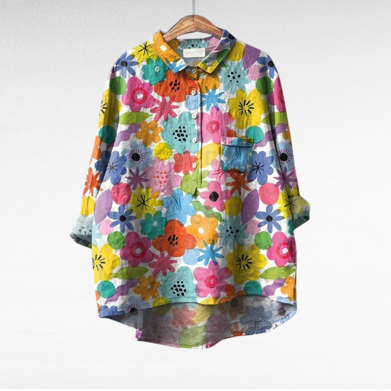 Silamora® | Classic Blouse with Floral Print