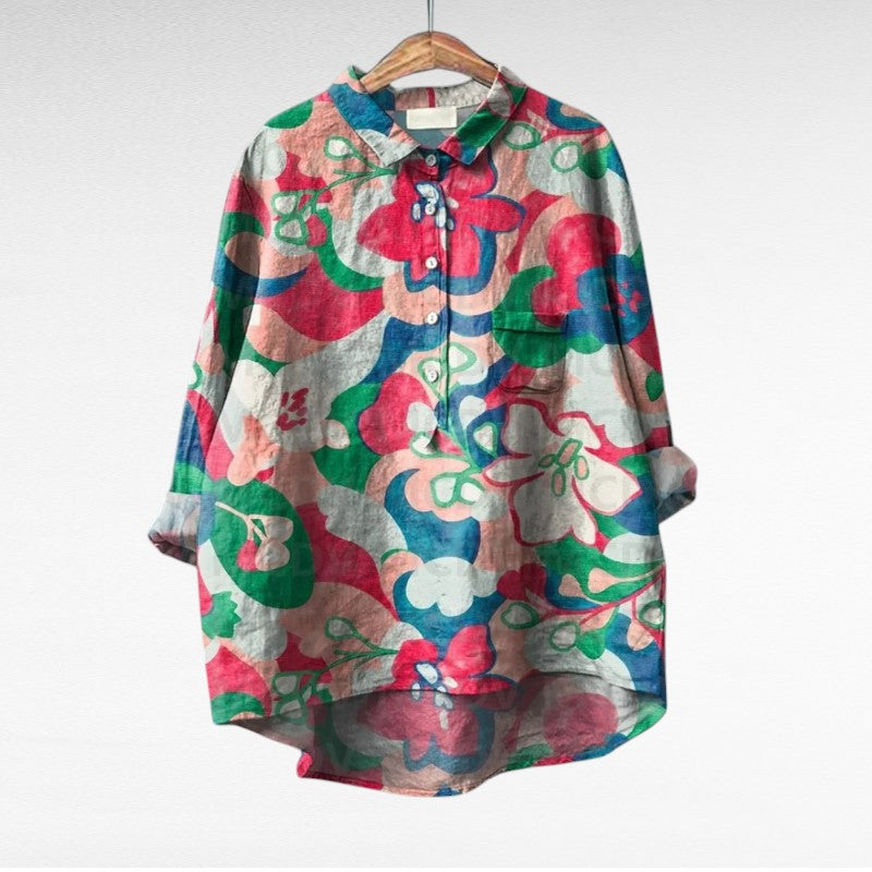 Silamora® | Classic Blouse with Floral Print