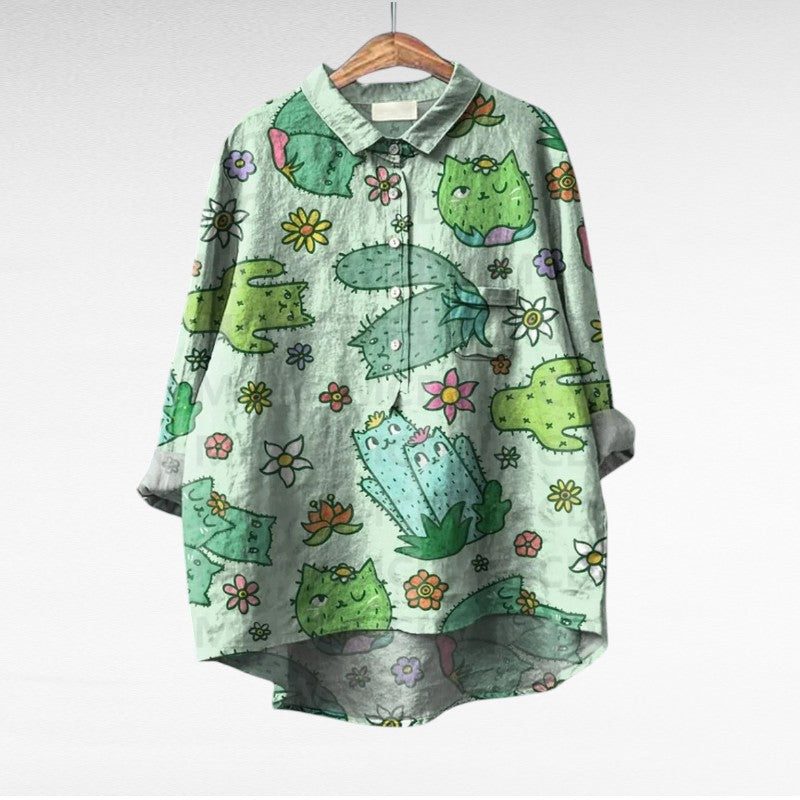 Silamora® | Classic Blouse with Floral Print
