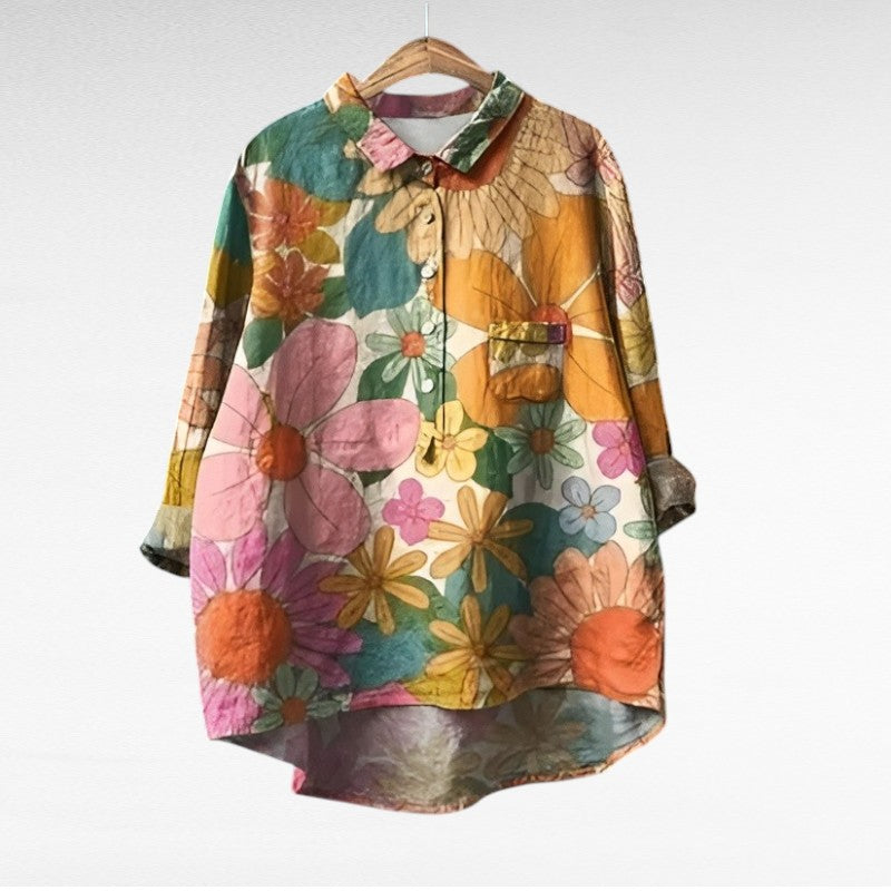 Silamora® | Classic Blouse with Floral Print