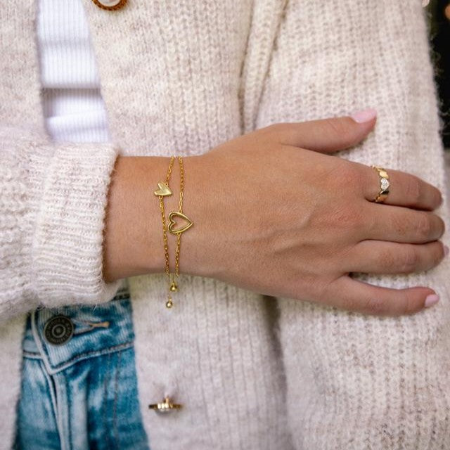 Selawell® | Pulsera de corazones a juego