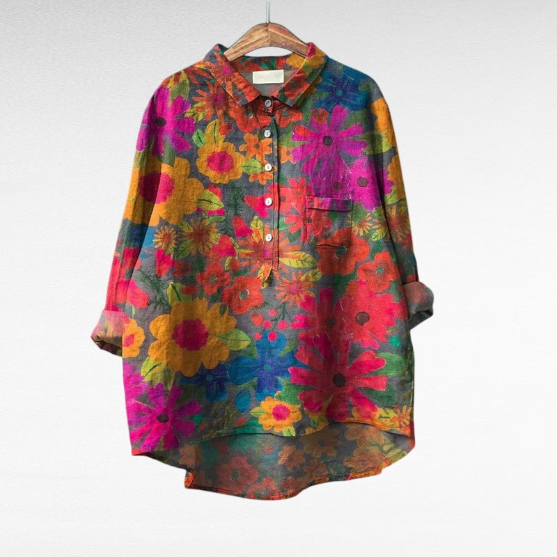 Silamora® | Classic Blouse with Floral Print