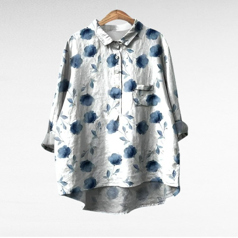 Silamora® | Classic Blouse with Floral Print