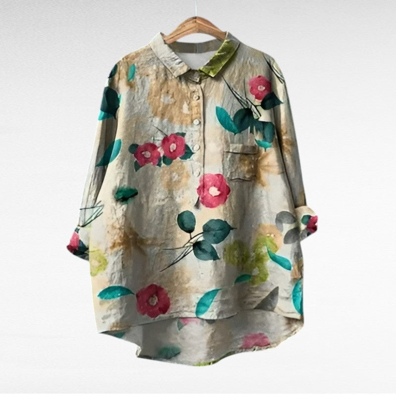 Silamora® | Classic Blouse with Floral Print