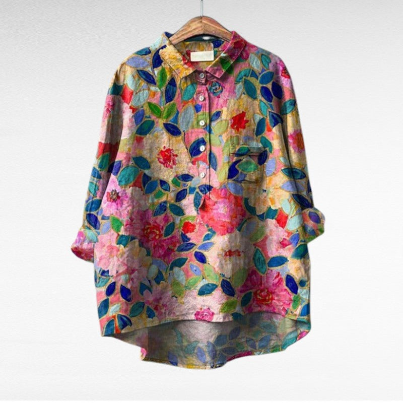 Silamora® | Classic Blouse with Floral Print