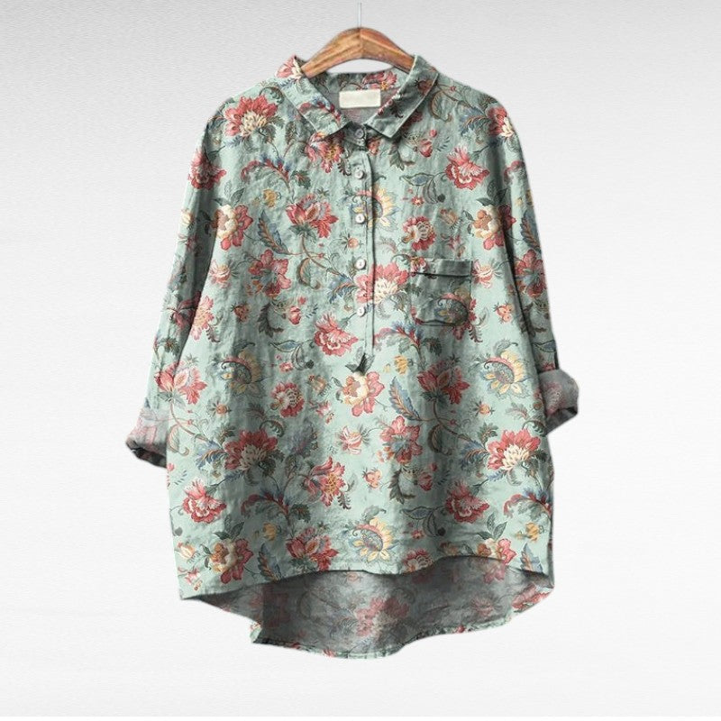 Silamora® | Classic Blouse with Floral Print