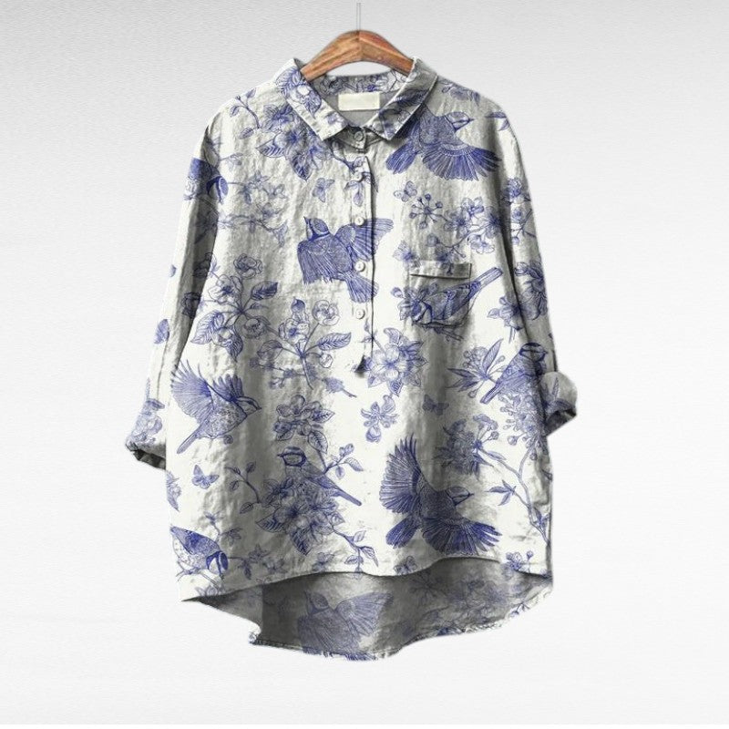 Silamora® | Classic Blouse with Floral Print