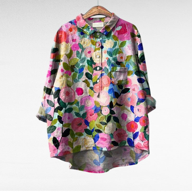 Silamora® | Classic Blouse with Floral Print