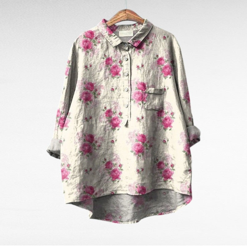 Silamora® | Classic Blouse with Floral Print