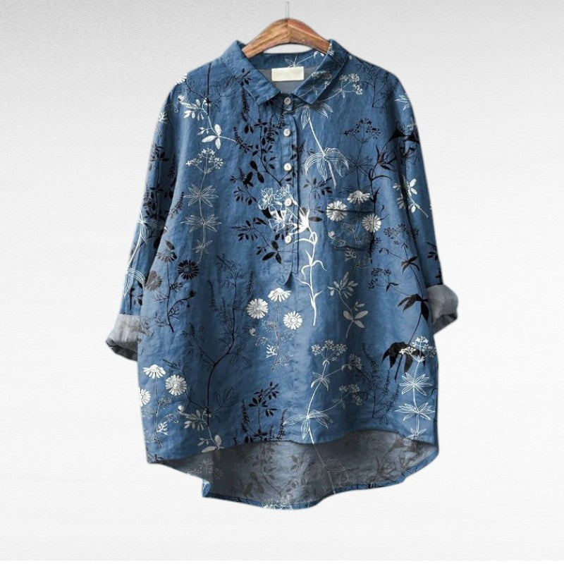 Silamora® | Classic Blouse with Floral Print