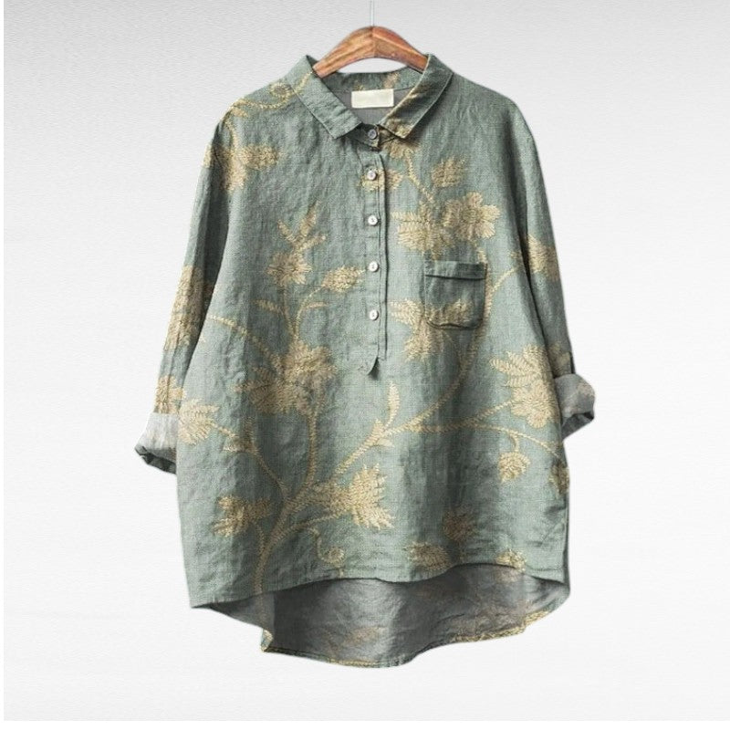 Silamora® | Classic Blouse with Floral Print