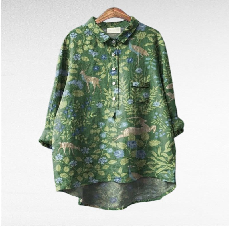 Silamora® | Classic Blouse with Floral Print