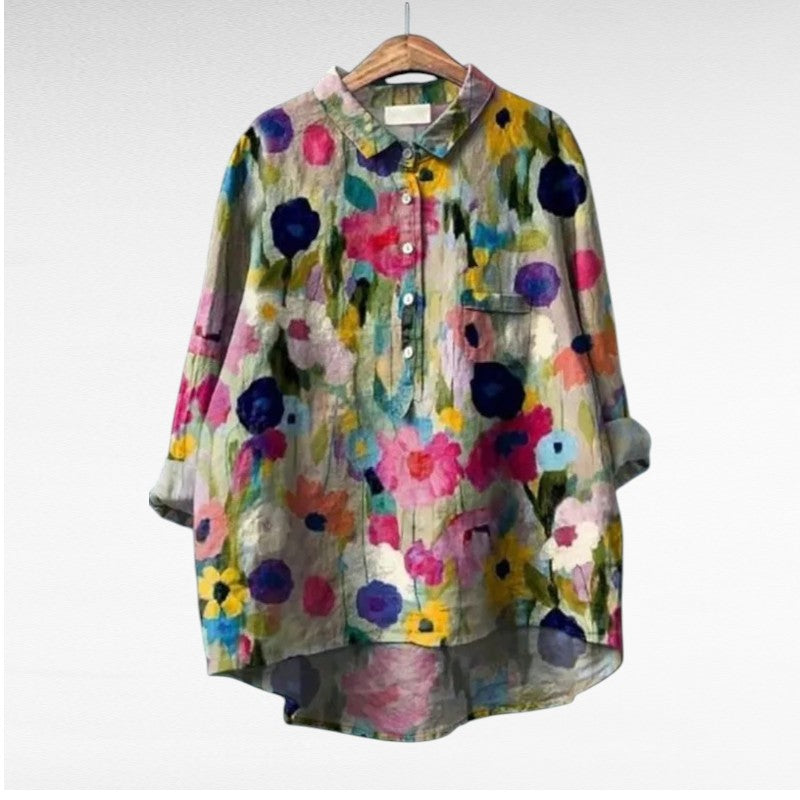 Silamora® | Classic Blouse with Floral Print