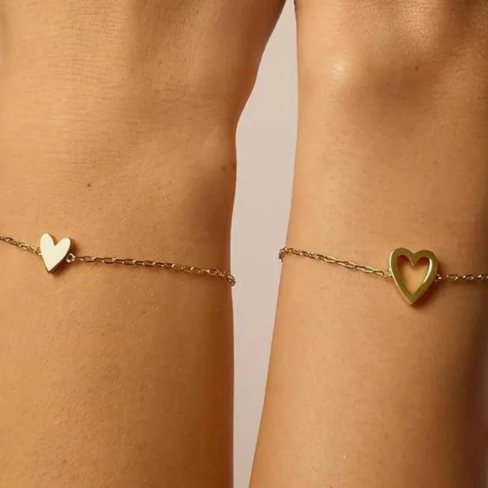 Selawell® | Pulsera de corazones a juego