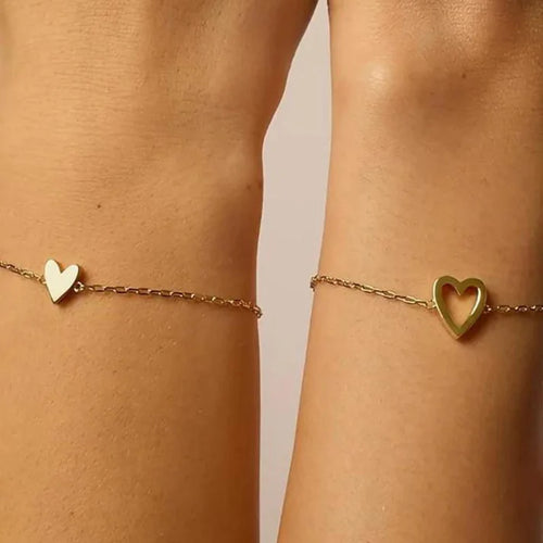 Selawell® | Pulsera de corazones a juego