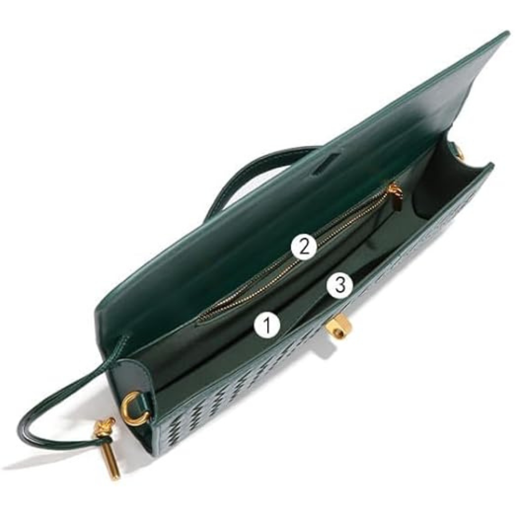 Nora | Bolso bandolera de piel trenzado Elegante