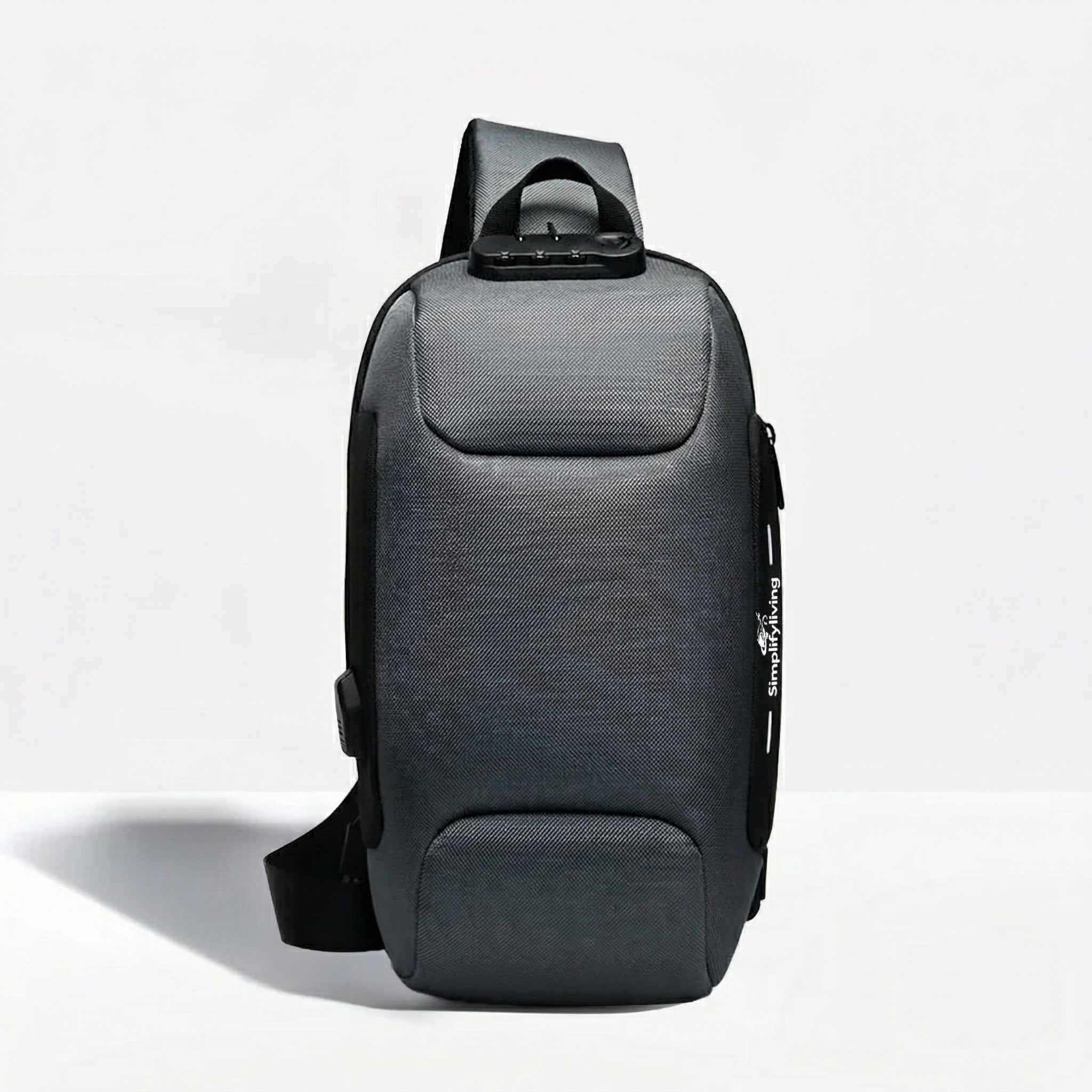 Bolso bandolera antirrobo con puerto de carga