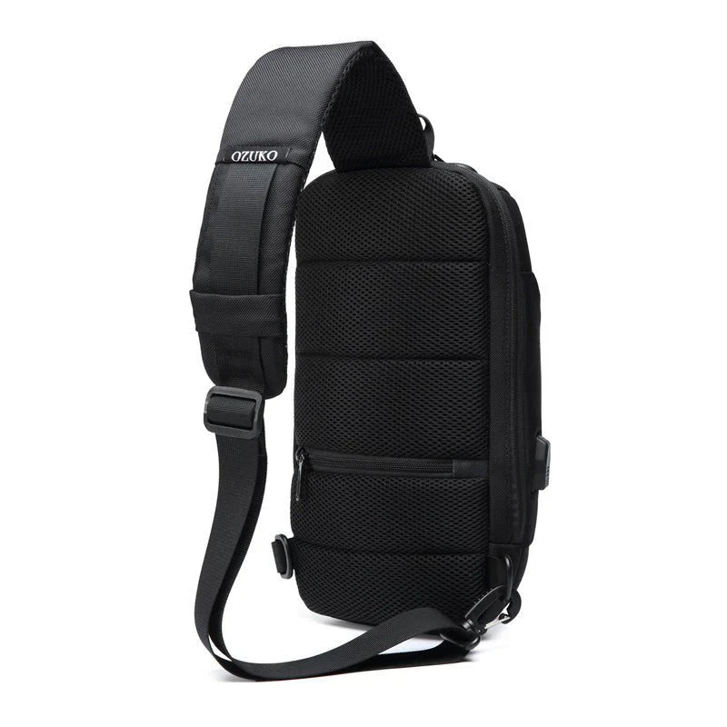 Bolso bandolera antirrobo con puerto de carga