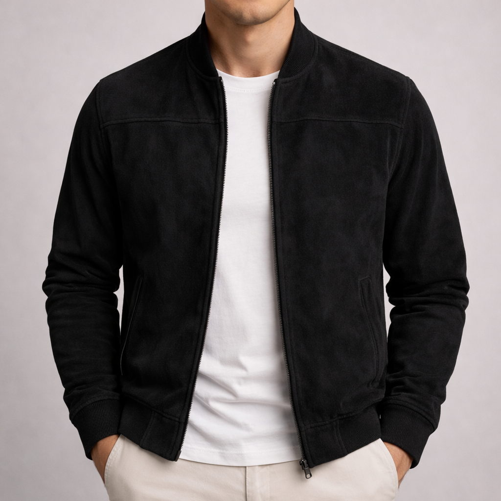Selamora® Suede Bomber Jacket