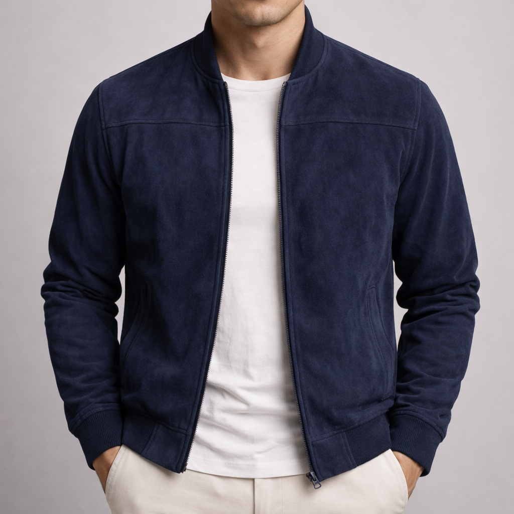 Selamora® Suede Bomber Jacket