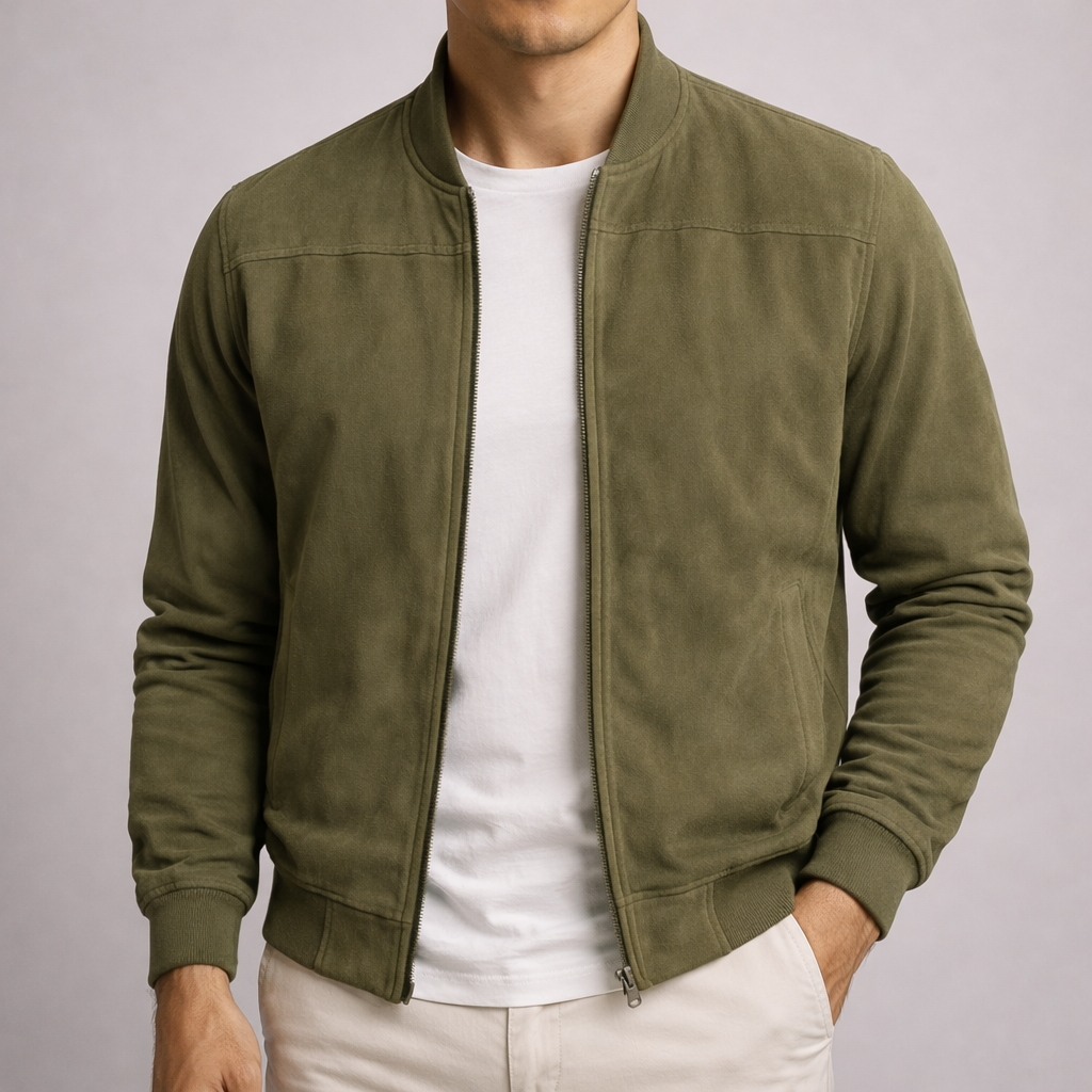 Selamora® Suede Bomber Jacket