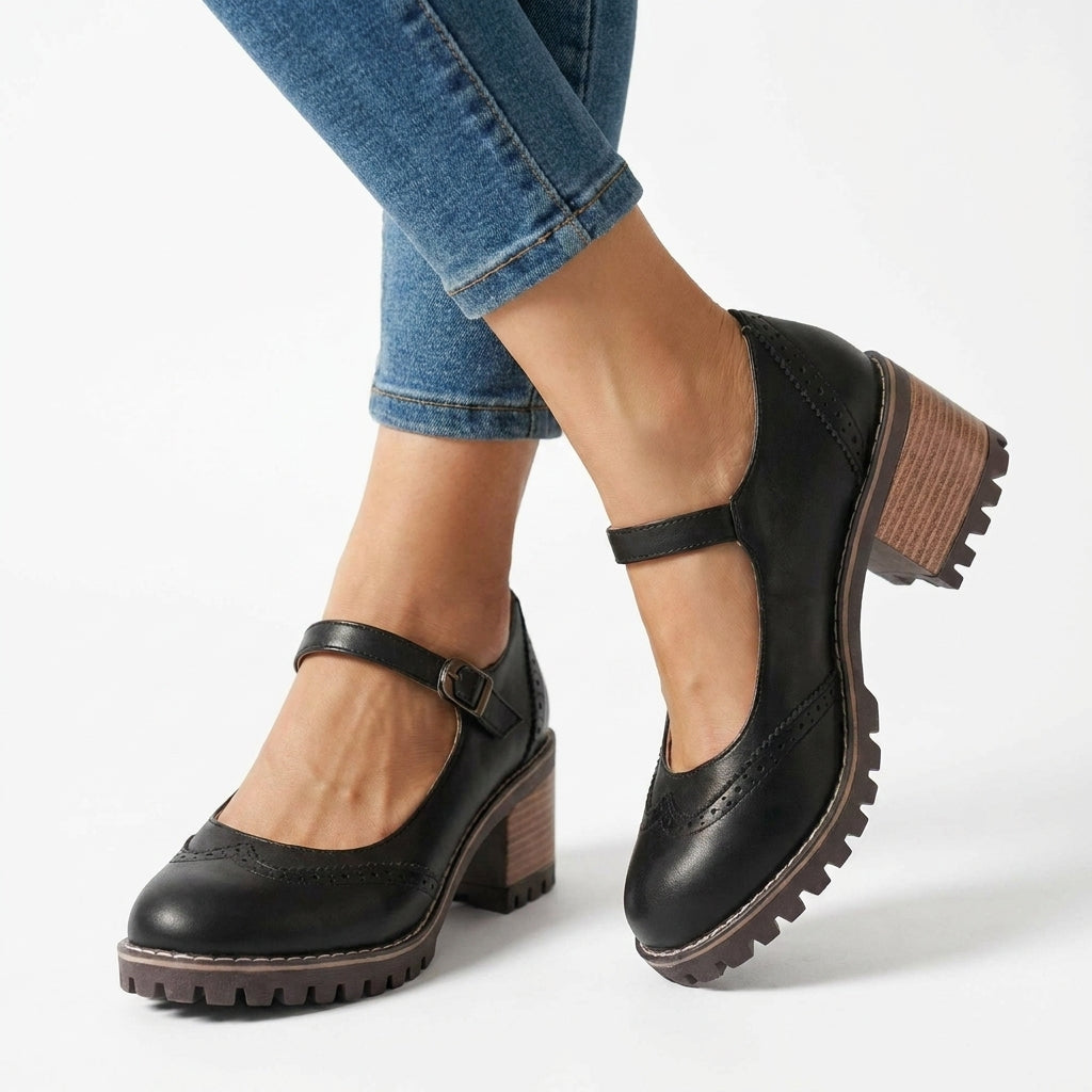 Amelia | Tacones Mary Jane con correa en T