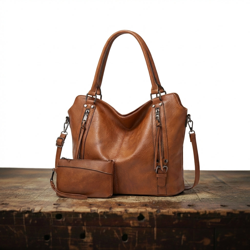 Conjunto elegante de bolso  y cartera