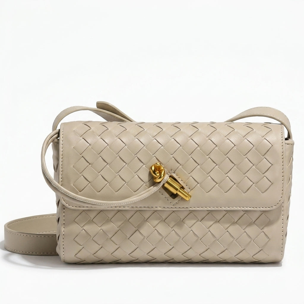 Nora | Bolso bandolera de piel trenzado Elegante
