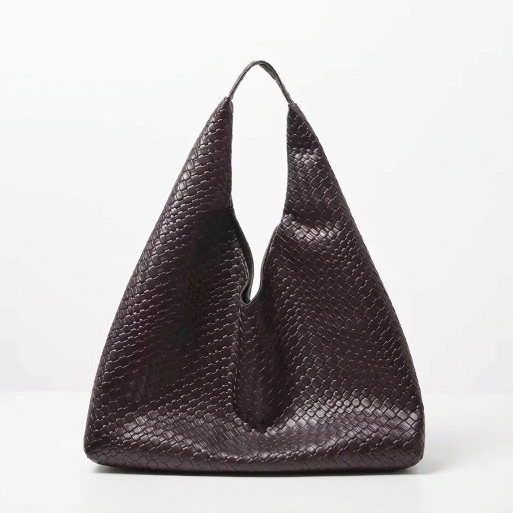 Bolso de mano trenzado vintage para mujer