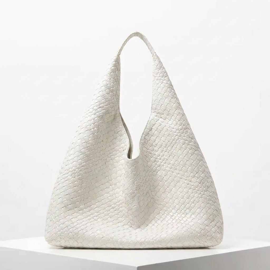Bolso de mano trenzado vintage para mujer