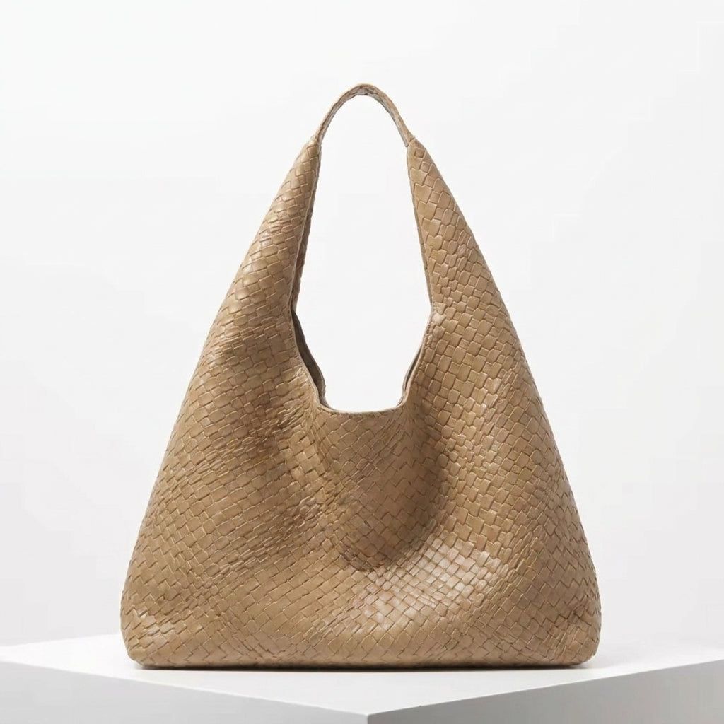 Bolso de mano trenzado vintage para mujer