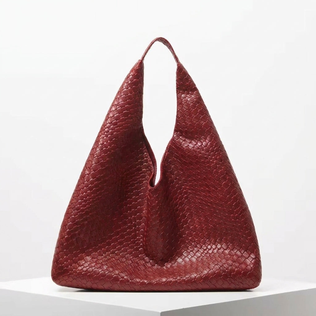 Bolso de mano trenzado vintage para mujer