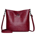 Designer leather shoulder bag