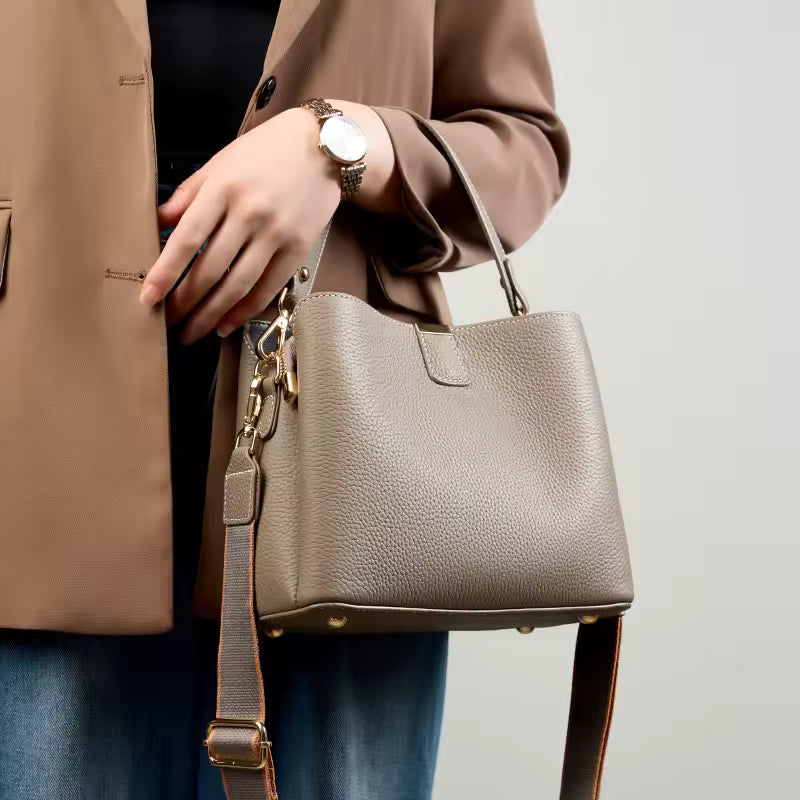Elena | Bolso de cuero con 3 correas intercambiables