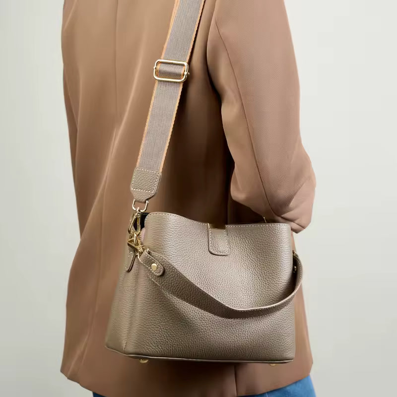 Elena | Bolso de cuero con 3 correas intercambiables