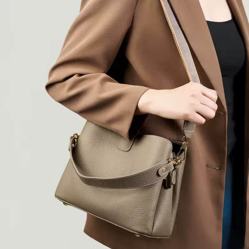 Elena | Bolso de cuero con 3 correas intercambiables