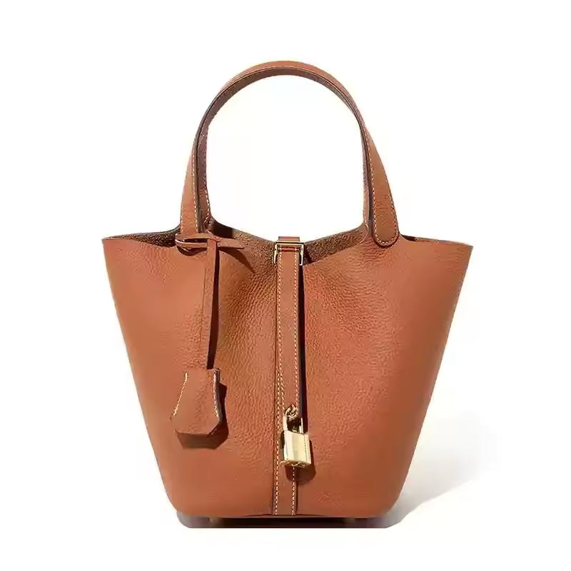 Set Selamora | Bandolera + Bolso Cubo de cuero