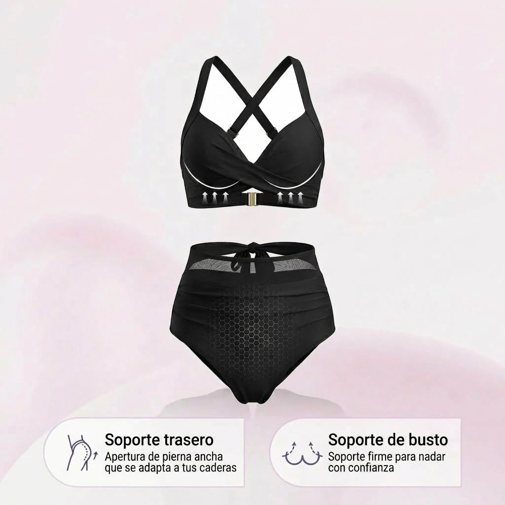 Sabine | Bikini de talle alto 2 en 1 con control de abdomen